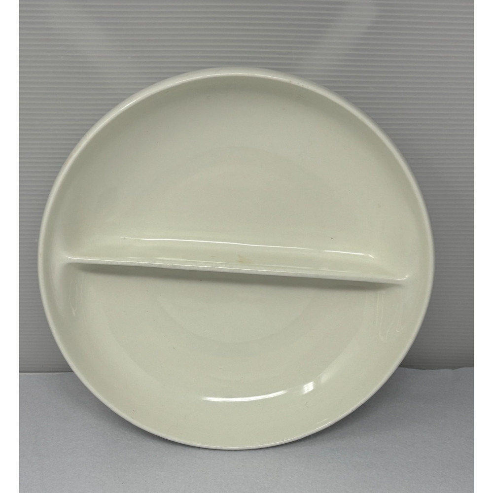 Russel Wright Iroquois‎ Casual China Divided Dish Serving Bowl White